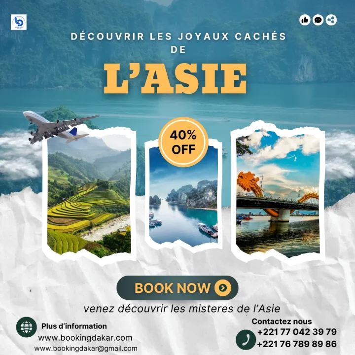 Réservation de billet d'avion en Asie